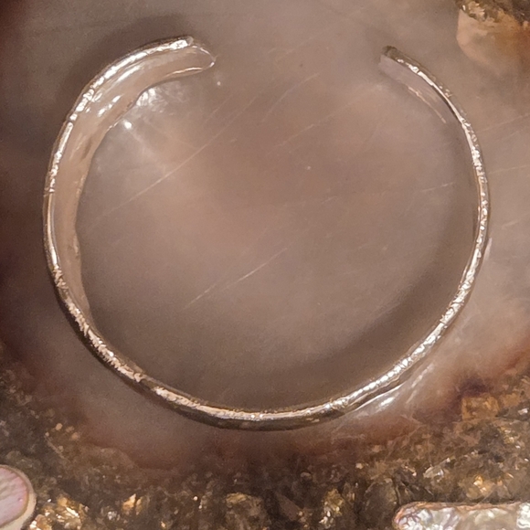 Hammered Sterling Silver Bracelet - Picture 4 of 10